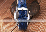 Hombre Reloj de Pulsera Cuarzo PU Banda Negro / Blanco / Azul Marca