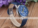 Hombre Reloj de Pulsera Cuarzo PU Banda Negro / Blanco / Azul Marca