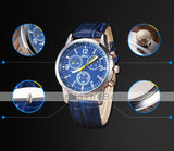 Hombre Reloj de Pulsera Cuarzo PU Banda Negro / Blanco / Azul Marca