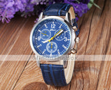 Hombre Reloj de Pulsera Cuarzo PU Banda Negro / Blanco / Azul Marca