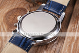 Hombre Reloj de Pulsera Cuarzo PU Banda Negro / Blanco / Azul Marca