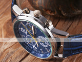 Hombre Reloj de Pulsera Cuarzo PU Banda Negro / Blanco / Azul Marca